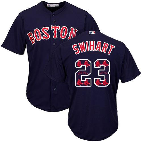 Red Sox #23 Blake Swihart Navy Blue Team Logo Fashion Stitched MLB Jersey - Click Image to Close